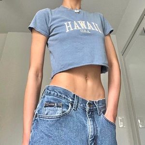 🤍BRANDY MELVILLE BLUE HAWAII CROP TOP🤍